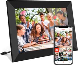 Akimart 10.1" FRAMEO WiFi Digital Photo Frame – 32GB Memory, IPS Touchscreen, Auto-Rotation